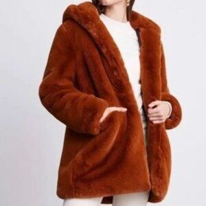 APPARIS Marie Faux Fur Hooded Jacket NWT